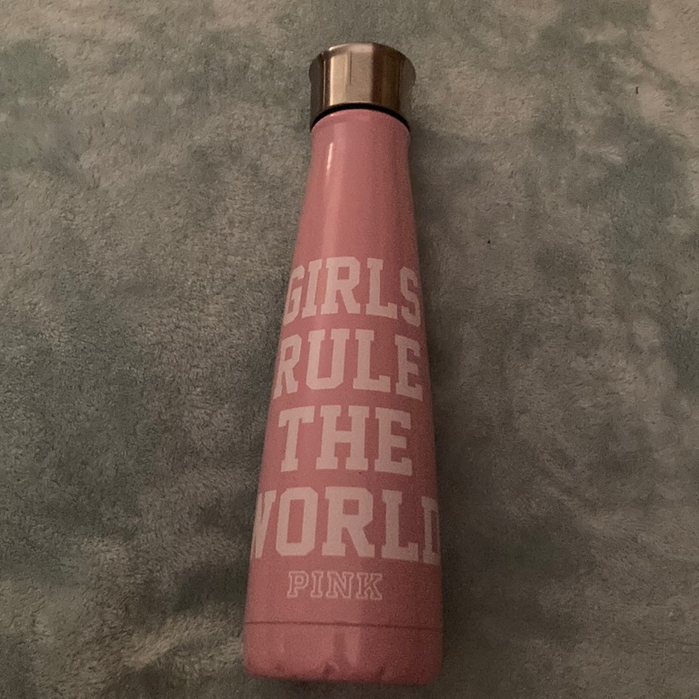 Sip by swell pink metal water bottle with lid “Girls Rule The World PINK